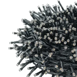 Catena Nastro di Luce 20,5 m, sensore di movimento, 1000 miniled bianco caldo, cavo nero