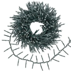 Catena Nastro di luci Connect+ 12 m, 600 led bianco caldo, cavo verde, prolungabile
