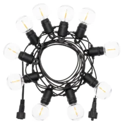 Catena Party light 20 m, 50 lampadine trasparenti Ø 40 mm, led bianco caldo