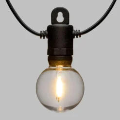 Catena Party light 9,5 m, 20 lampadine trasparenti Ø 40 mm, led bianco caldo