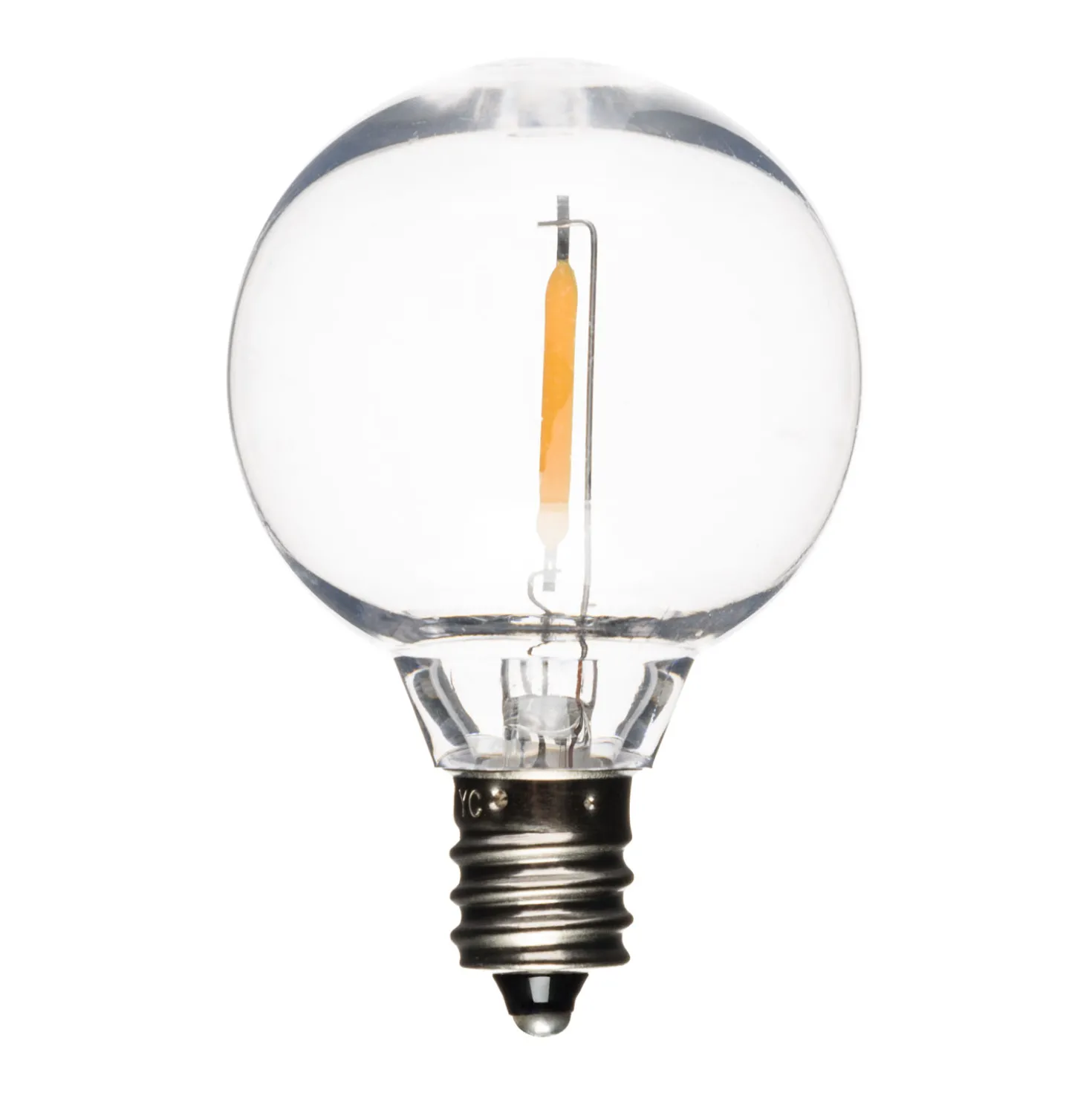 Catena Party light 9,5 m, 20 lampadine trasparenti Ø 40 mm, led bianco caldo