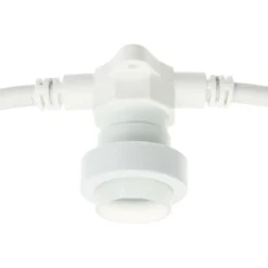 Catenaria con 5 portalampade E27, 5 metri, cavo bianco, prolungabile