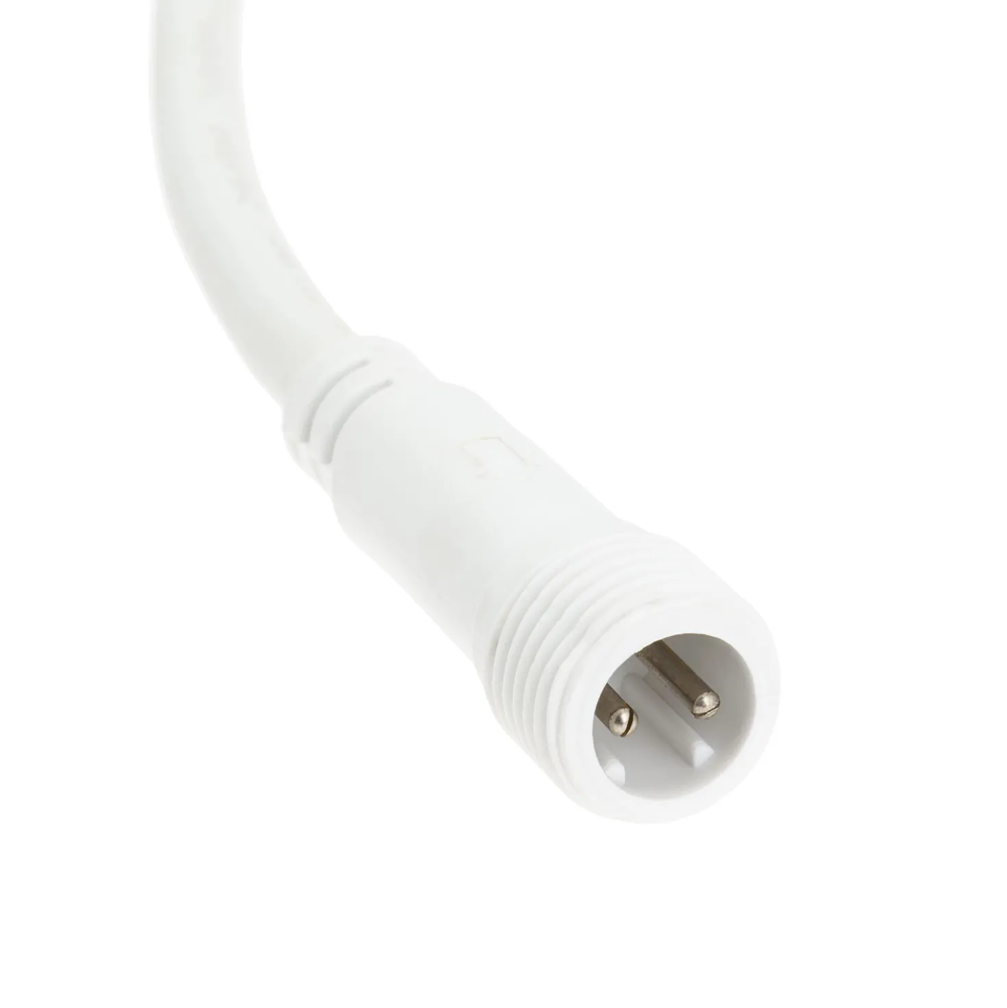Catenaria con 8 portalampade pendenti E27, h 30 cm, 5 metri, cavo bianco, prolungabile