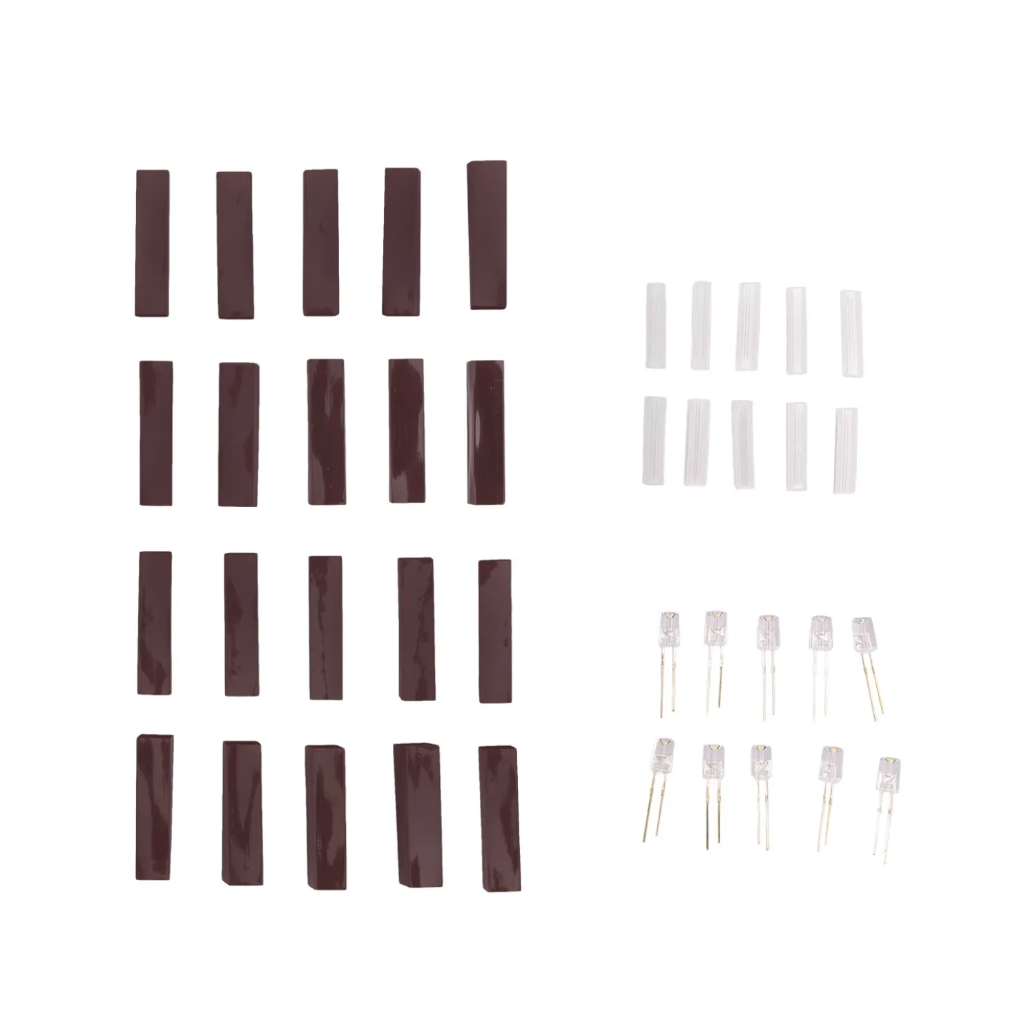 Connect+ Kit 10 LED di ricambio Ø 5mm, bianco caldo, guaine marroni