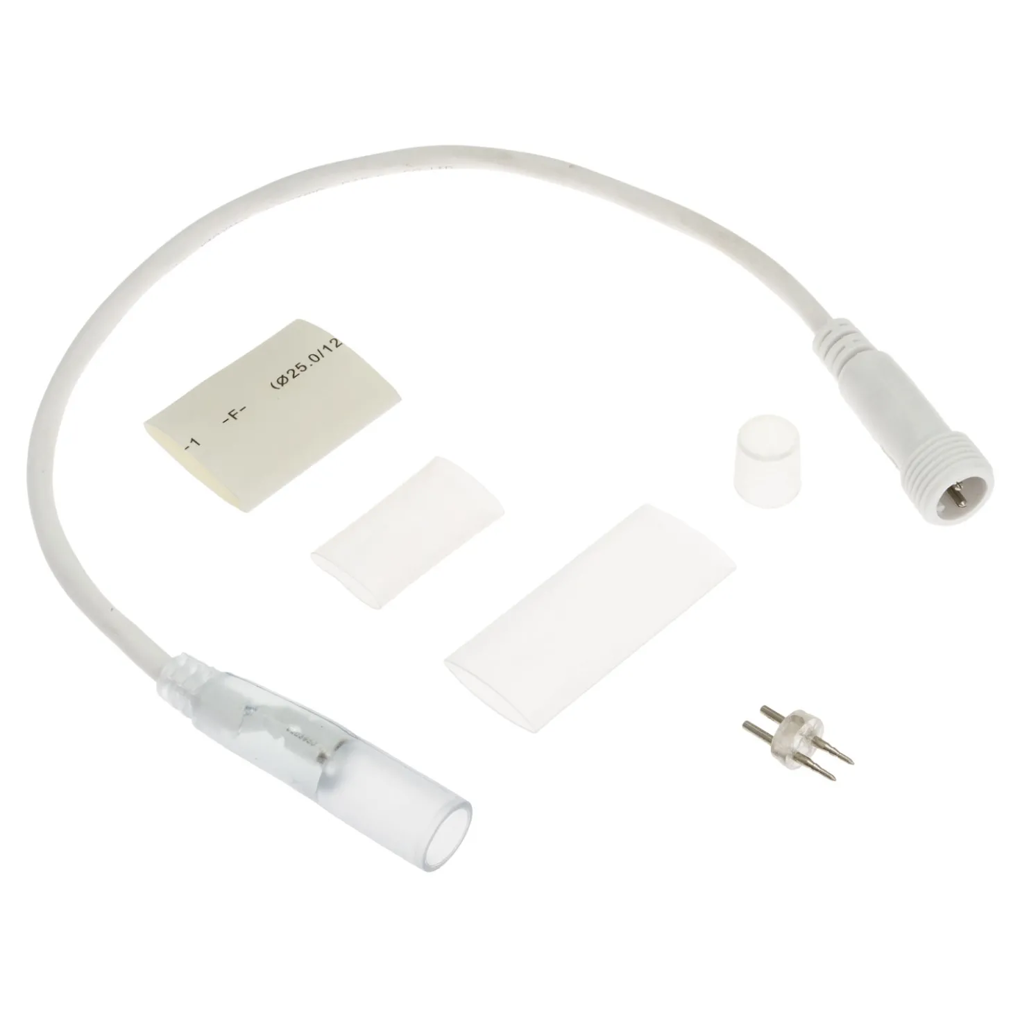 Connettore tubo - maschio PML, 0,3 m, cavo bianco, IP67