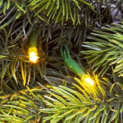 Corona Alpino in finto pino a batteria Ø 60 cm, 80 led integrati bianco caldo