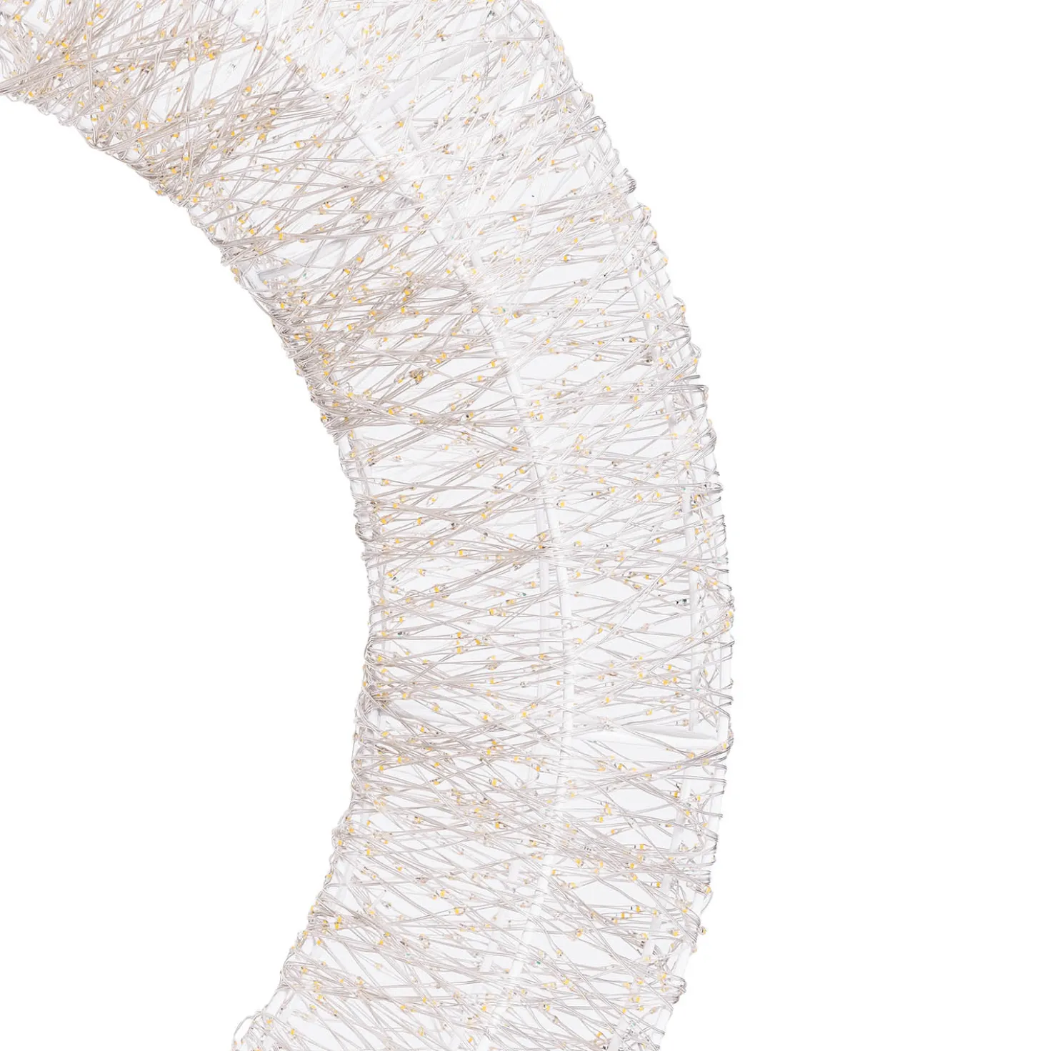 Corona Bianca 3D Ø 110 cm, microled bianco caldo e RGB, uso interno