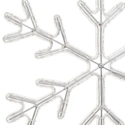 Cristallo di neve in tubo luminoso, 68 x 68 cm, 253 led bianco caldo e bianco freddo