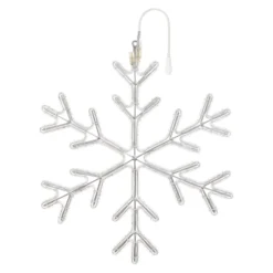 Cristallo di neve in tubo luminoso, 68 x 68 cm, 253 led bianco caldo e bianco freddo