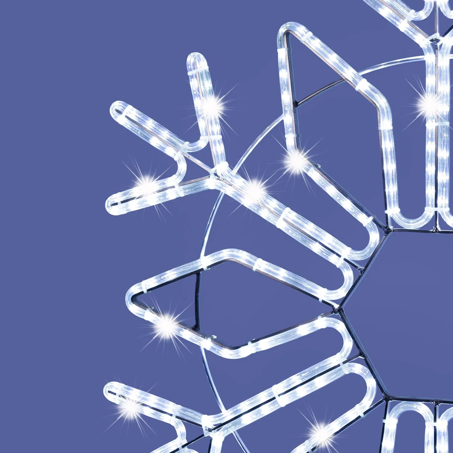 Cristallo di Neve in tubo luminoso, 87 x h 100 cm, 427 led bianco freddo
