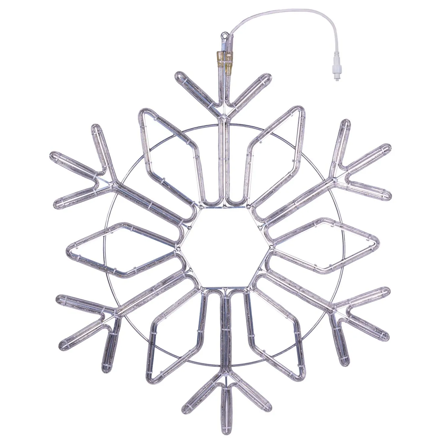 Cristallo di Neve in tubo luminoso, 87 x h 100 cm, 427 led bianco freddo