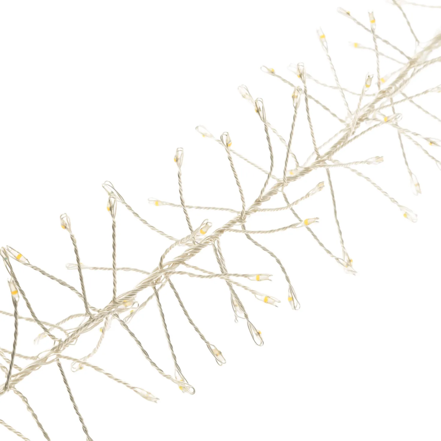 Festone di Luce argento 2,5 m, 600 microled bianco caldo e bianco freddo