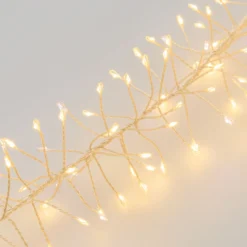 Festone di Luce argento 5 m, 1200 microled bianco caldo e bianco freddo
