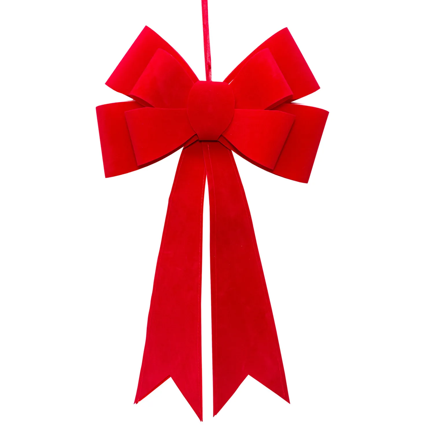 Fiocco Rosso effetto Velluto, h 60 cm, 24 MicroLED bianco caldo