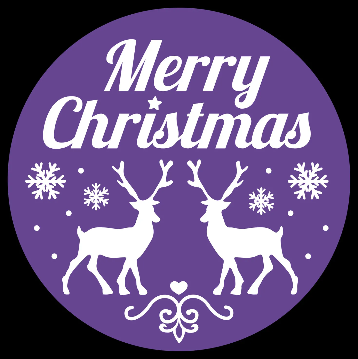 Gobo Merry Christmas con Renne e Cristalli