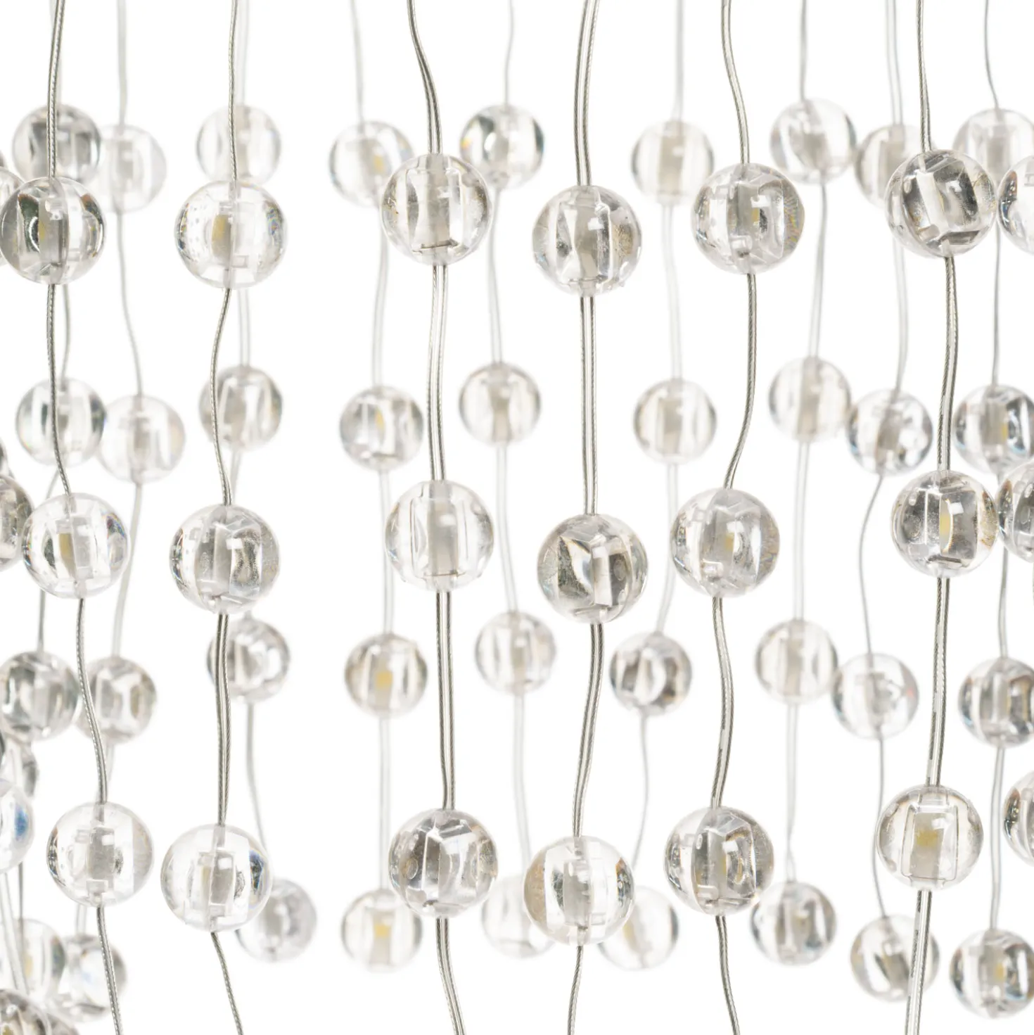 Lampadario decorativo a cascata, 1980 sfere LED bianco caldo