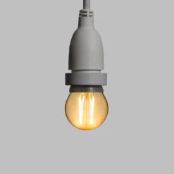 Lampadina da 2 Watt a globo Ø 45 mm a sospensione, 4 metri di cavo bianco