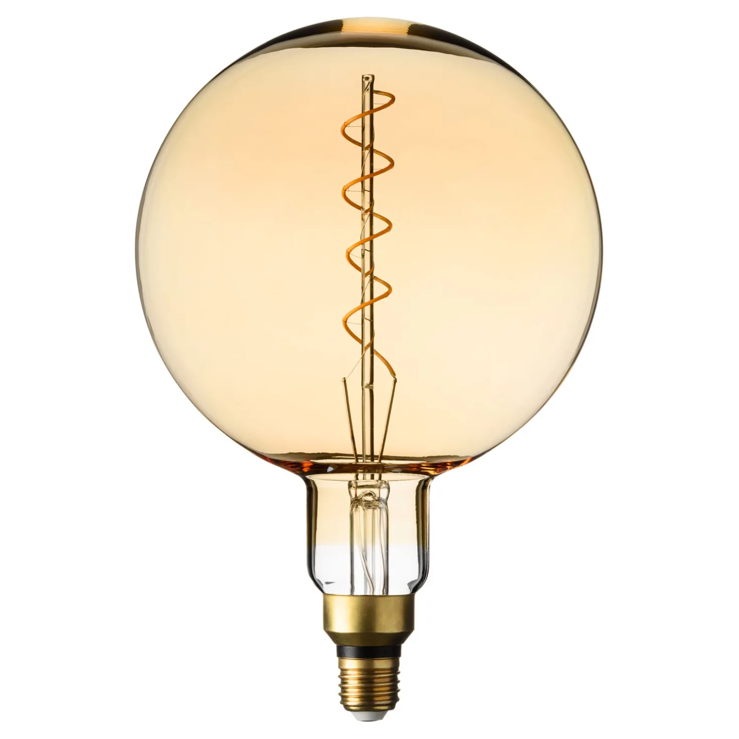 Lampadina da 4 Watt maxi globo Ø 200 mm a sospensione, led a spirale, 2 metri di cavo nero