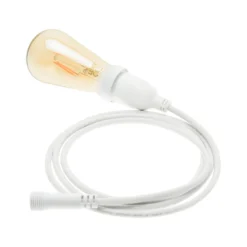 Lampadina led di 4 watt Edison Ø 64 mm a sospensione, dimmerabile, 4 m di cavo bianco