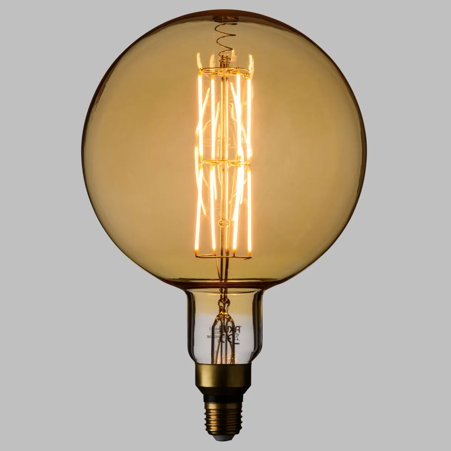 Lampadina led di 8 watt globo Ø 200 mm dimmerabile a sospensione, 1 m di cavo nero