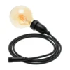 Lampadina led di 4 watt globo Ø 95 mm a sospensione, dimmerabile, 4 m di cavo nero