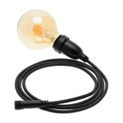 Lampadina led di 4 watt globo Ø 95 mm a sospensione, dimmerabile, 4 m di cavo nero