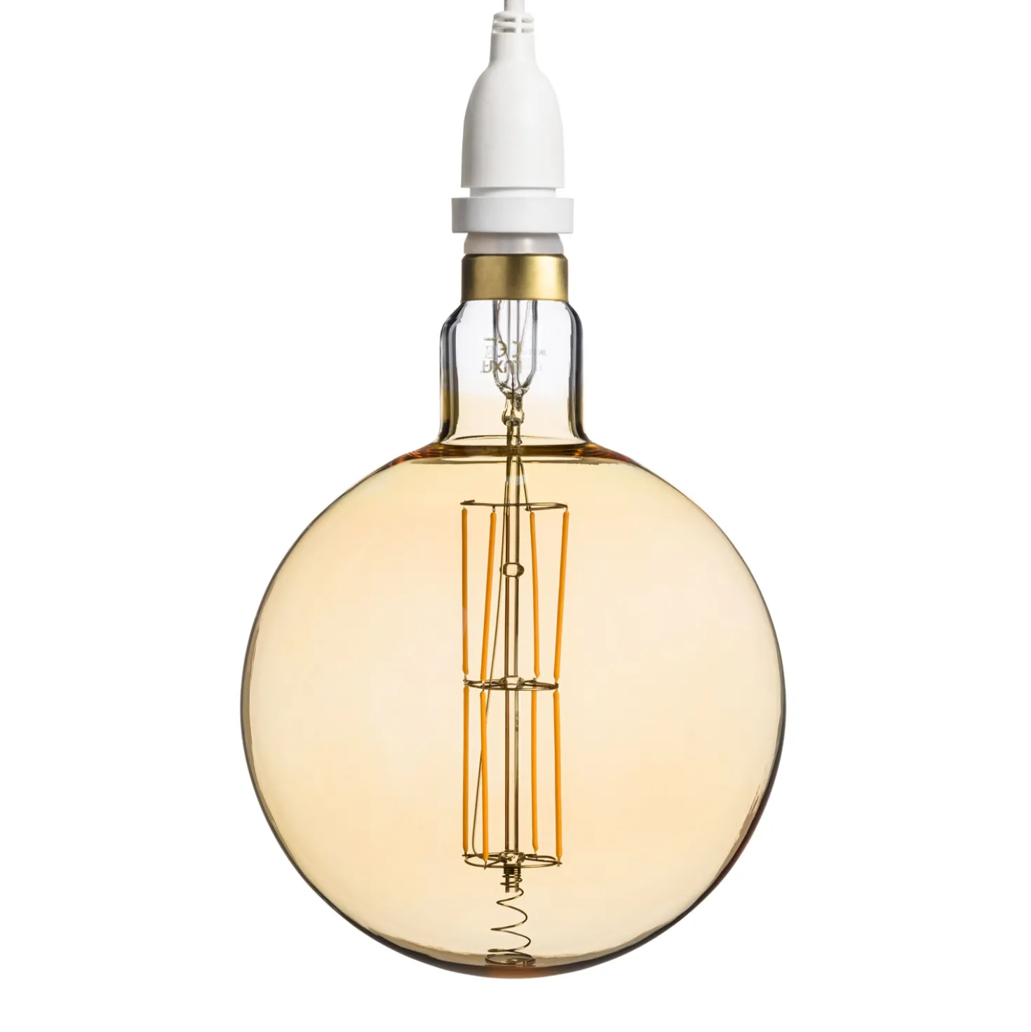 Lampadina led di 8 watt globo Ø 200 mm dimmerabile a sospensione, 3 m di cavo bianco