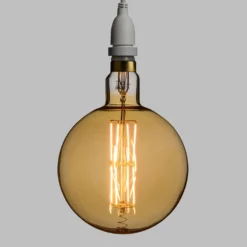 Lampadina led di 8 watt globo Ø 200 mm dimmerabile a sospensione, 3 m di cavo bianco