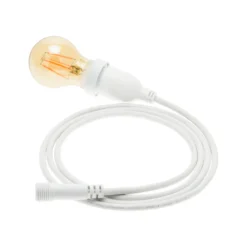 Lampadina led di 4 watt goccia Ø 60 mm dimmerabile a sospensione, 2 m di cavo bianco