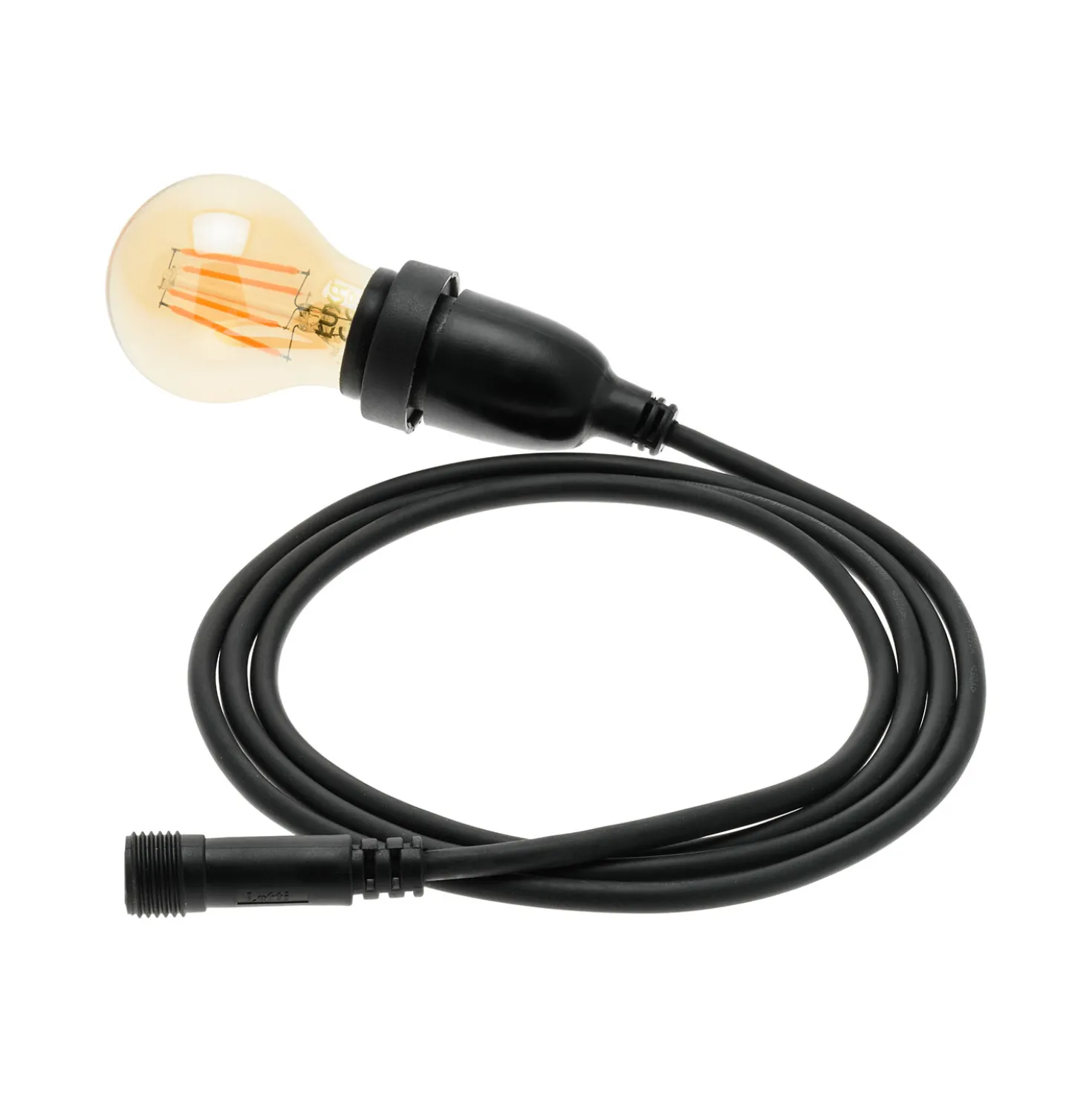Lampadina led di 8 watt goccia Ø 67 mm dimmerabile a sospensione, 4 m di cavo nero