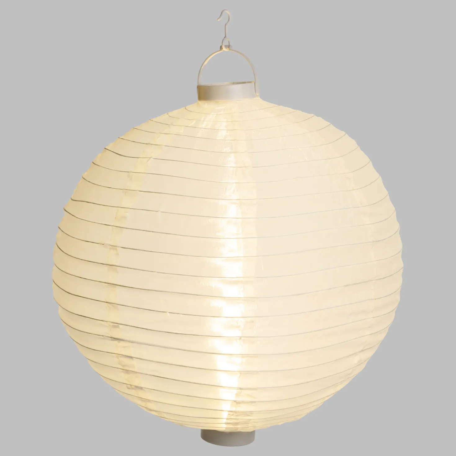 Lanterna luminosa in tessuto bianco Ø 40 cm, led bianco caldo