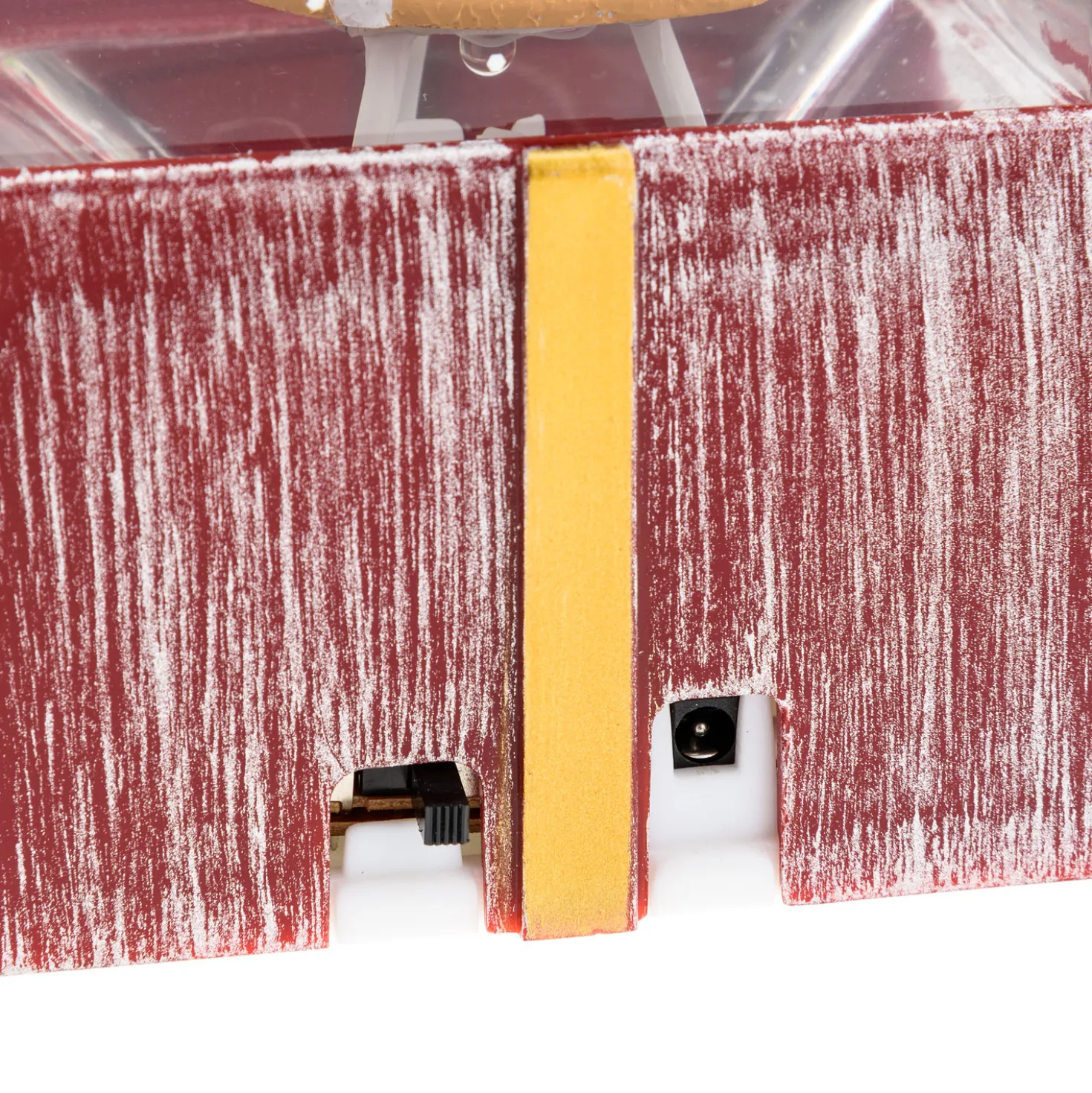 Lanterna Pacco Regalo rosso antico con glitter nell'acqua