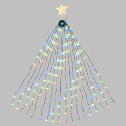 Mantello di luci con Stella per albero di Natale h. 195 cm, 440 gocce di luce RGB