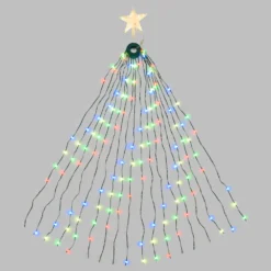 Mantello di luci con Stella per albero di Natale h. 195 cm, 440 gocce di luce RGB