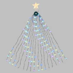 Mantello di luci con Stella per albero di Natale h. 195 cm, 440 gocce di luce RGB