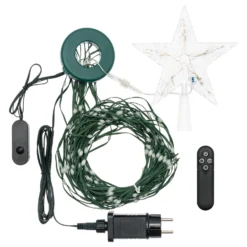 Mantello di luci con Stella per albero di Natale h. 195 cm, 440 gocce di luce RGB