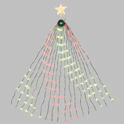 Mantello di luci con Stella per albero di Natale h. 195 cm, 440 gocce di luce RGB