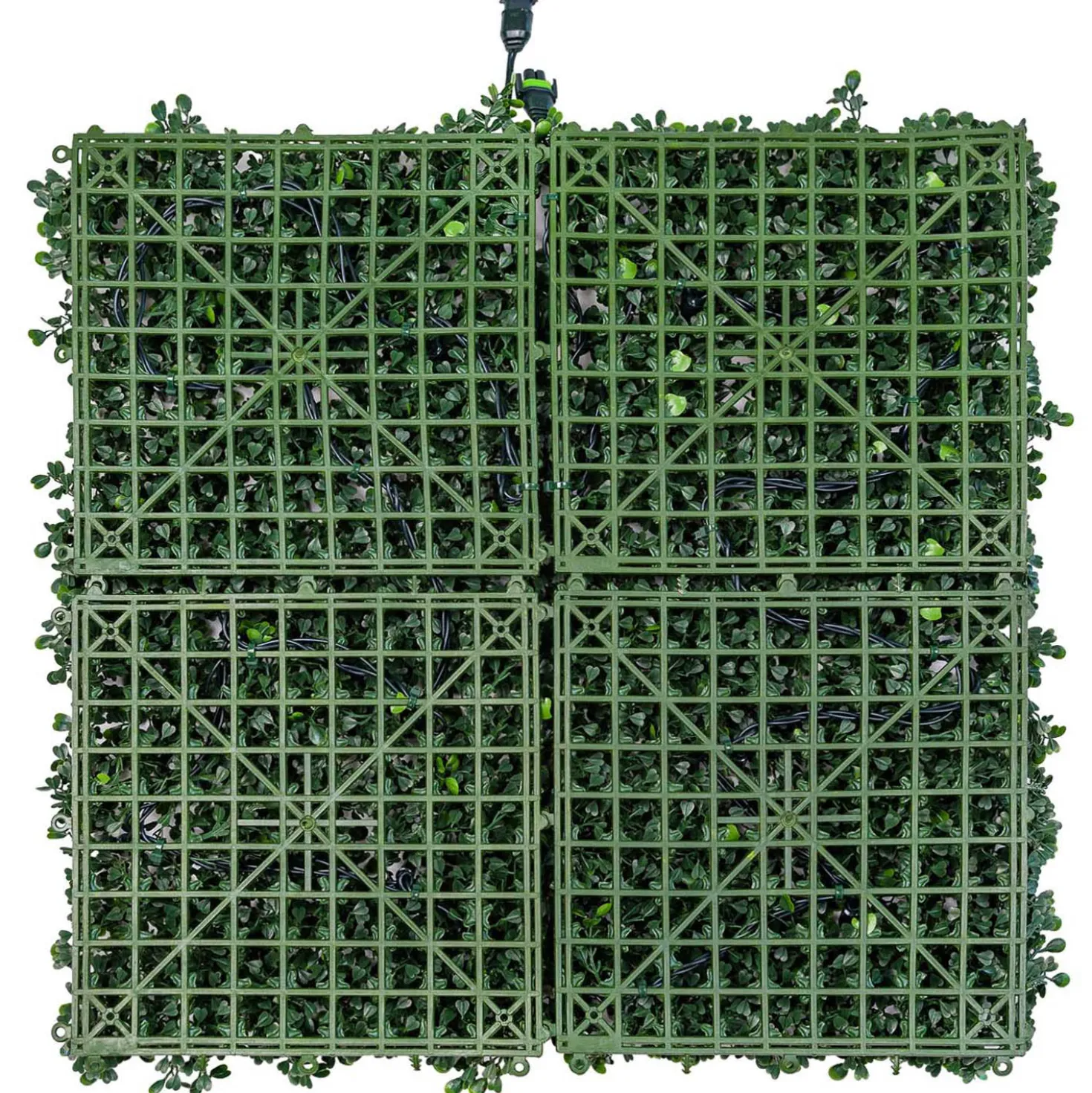 Pannello di Bosso artificiale verde scuro Green Wall Light, senza luci