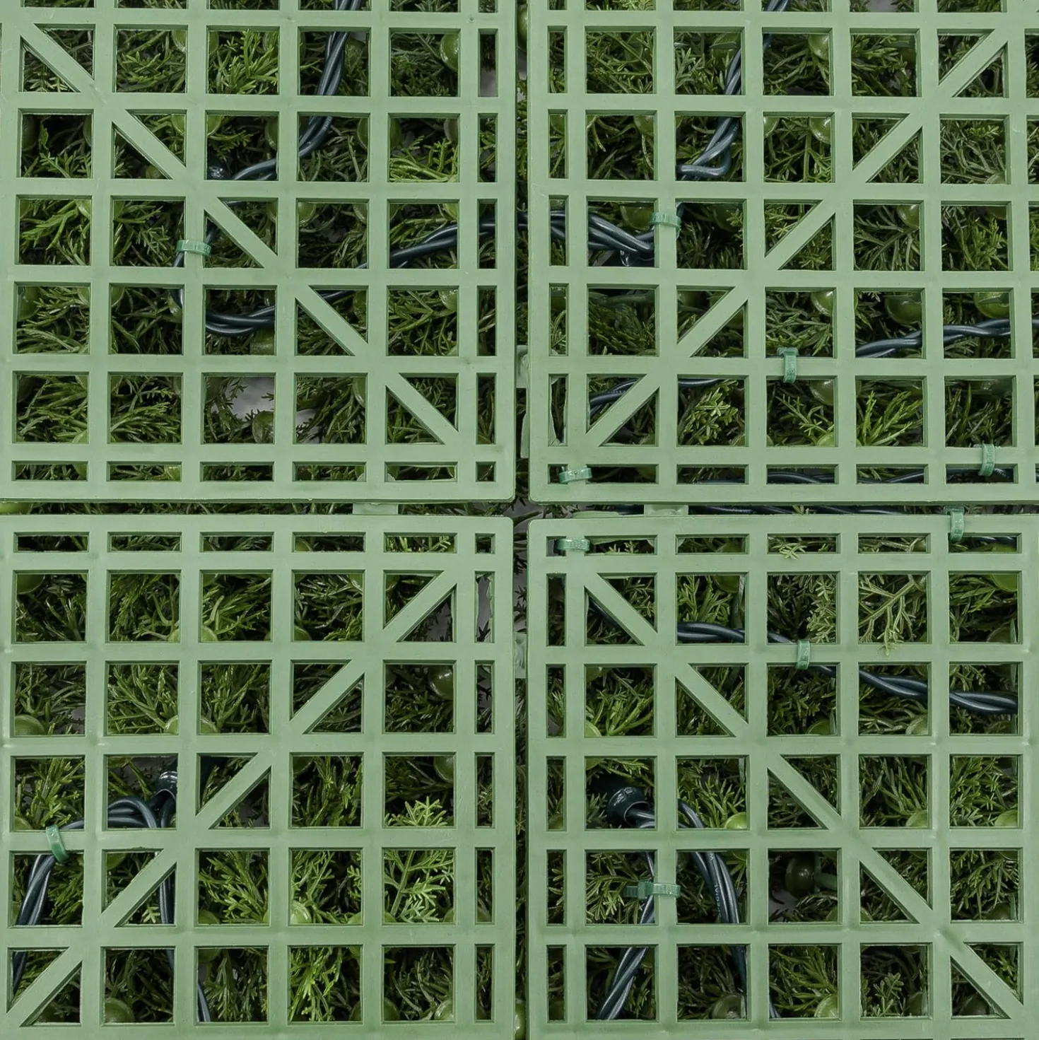 Pannello di Lichene artificiale verde bosco Green Wall Light, 16 maxiled Dual Color bianco caldo
