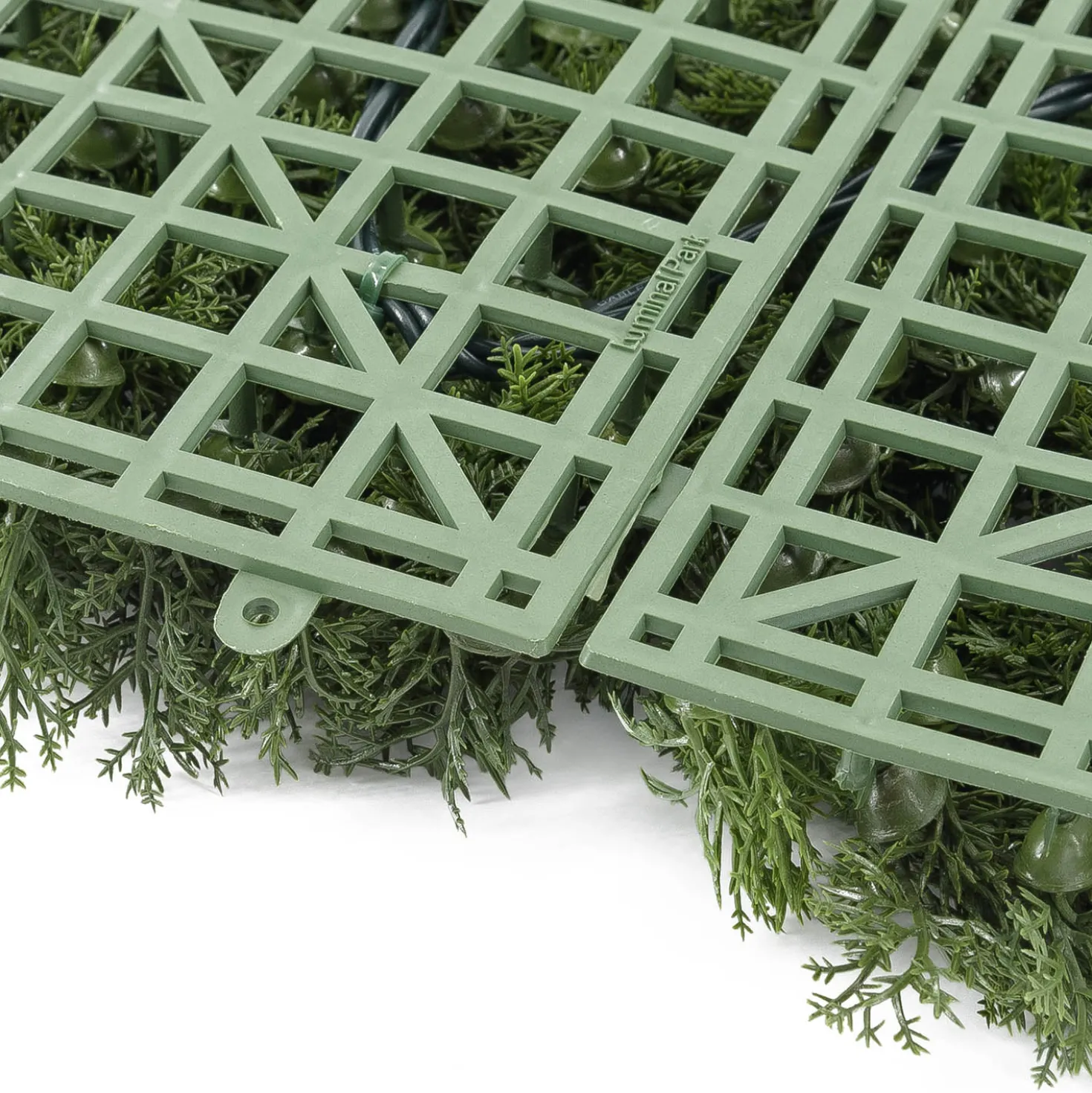 Pannello di Lichene artificiale verde bosco Green Wall Light, 16 maxiled Dual Color bianco caldo