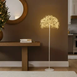 Piantana Ramo sfera RICCO bianco, h 155 cm, 912 microled bianco caldo, uso interno