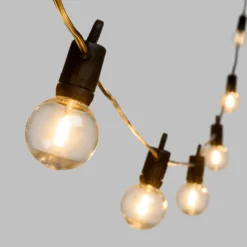 Prolunga Catena Party light 4 m, 10 lampadine trasparenti Ø 40 mm, led bianco caldo