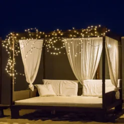 Ramo marrone 3 m, led bianco caldo