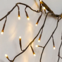Ramo marrone 3 m, led bianco caldo