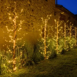 Ramo marrone 3 m, led bianco caldo