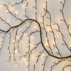 Ramo marrone 3 m, led bianco caldo