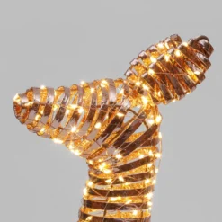 Renna cucciolo 3D Rose Gold, a coste, h 70 cm, 400 microled bianco caldo