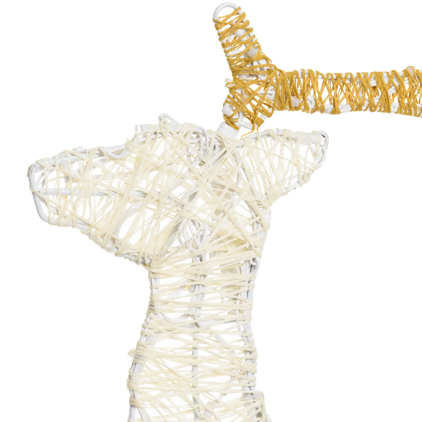 Renna 2D crema e marrone 67 cm, led bianco extra caldo