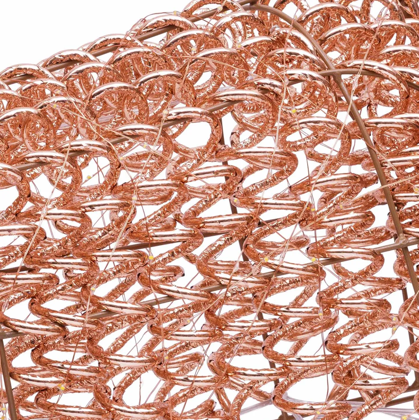 Renna 3D Rose Gold, filo a spirale, h 120 cm, 720 microled bianco caldo