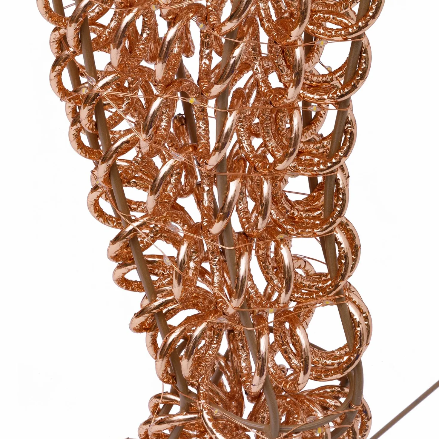 Renna 3D Rose Gold, filo a spirale, h 200 cm, 2400 microled bianco caldo